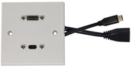 AV:Link Multimedia Wallplate with 8K HDMI and USB4 Type-C Sockets