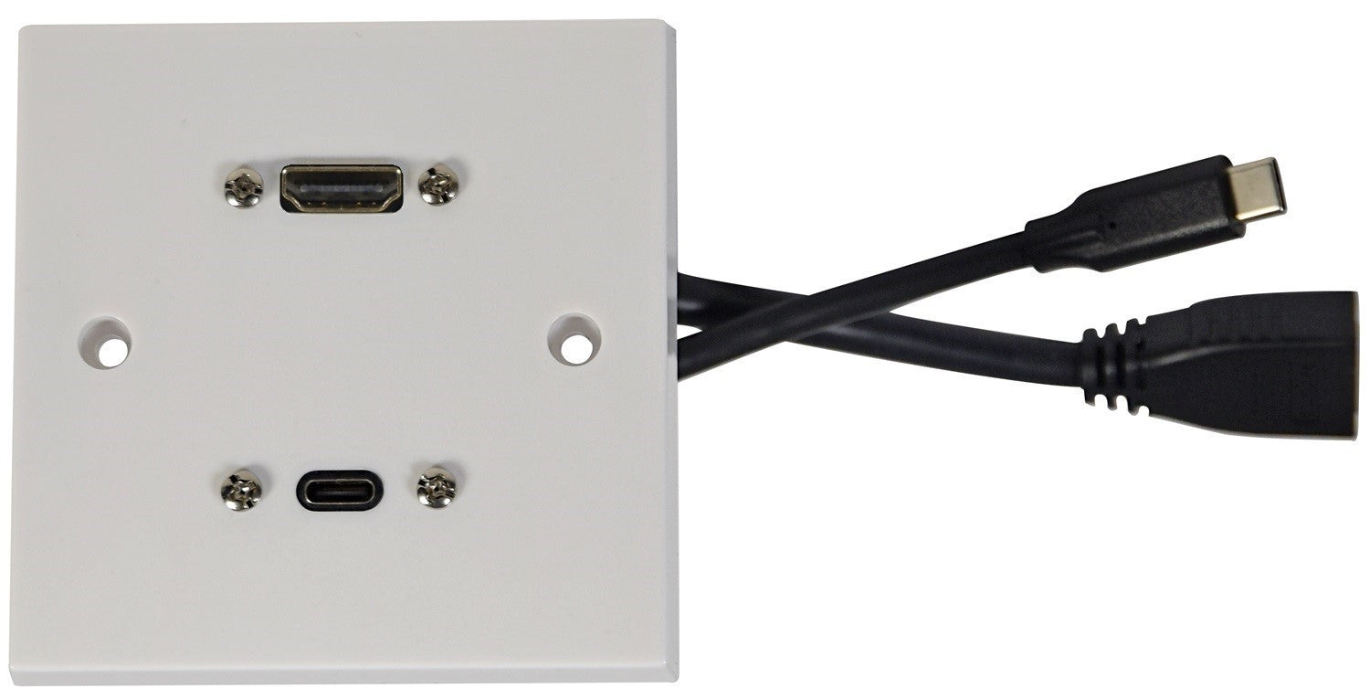 AV:Link Multimedia Wallplate with 8K HDMI and USB4 Type-C Sockets