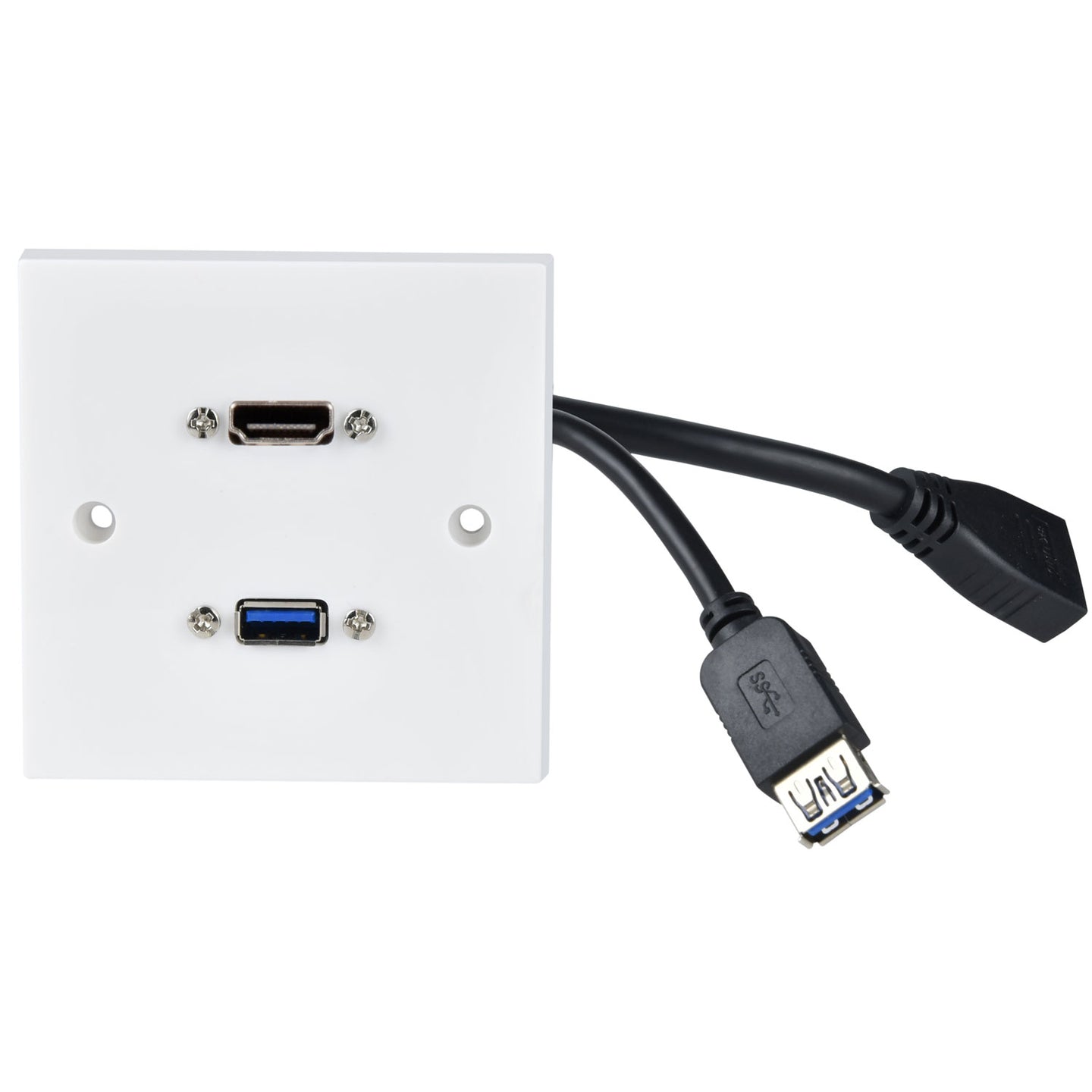 AV:Link Multimedia Wallplate with 8K HDMI and USB3.0 Sockets