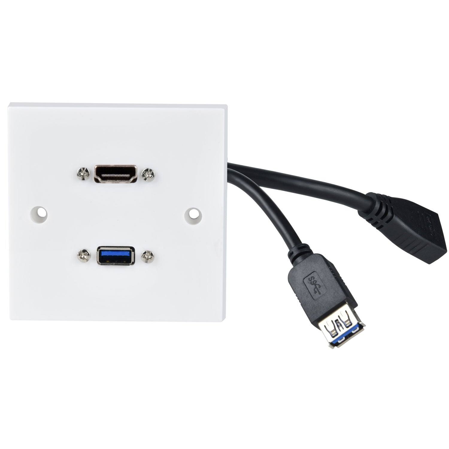AV:Link Multimedia Wallplate with 8K HDMI and USB3.0 Sockets