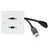 AV:Link Multimedia Wallplate with 8K HDMI and USB3.0 Sockets
