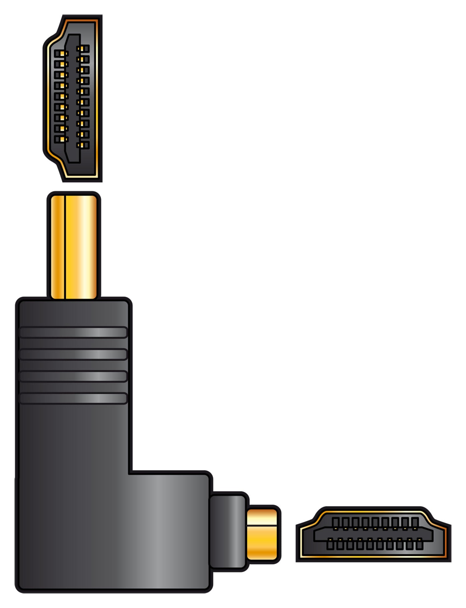 AV:Link Adaptor HDMI RA Plug - HDMI Socket