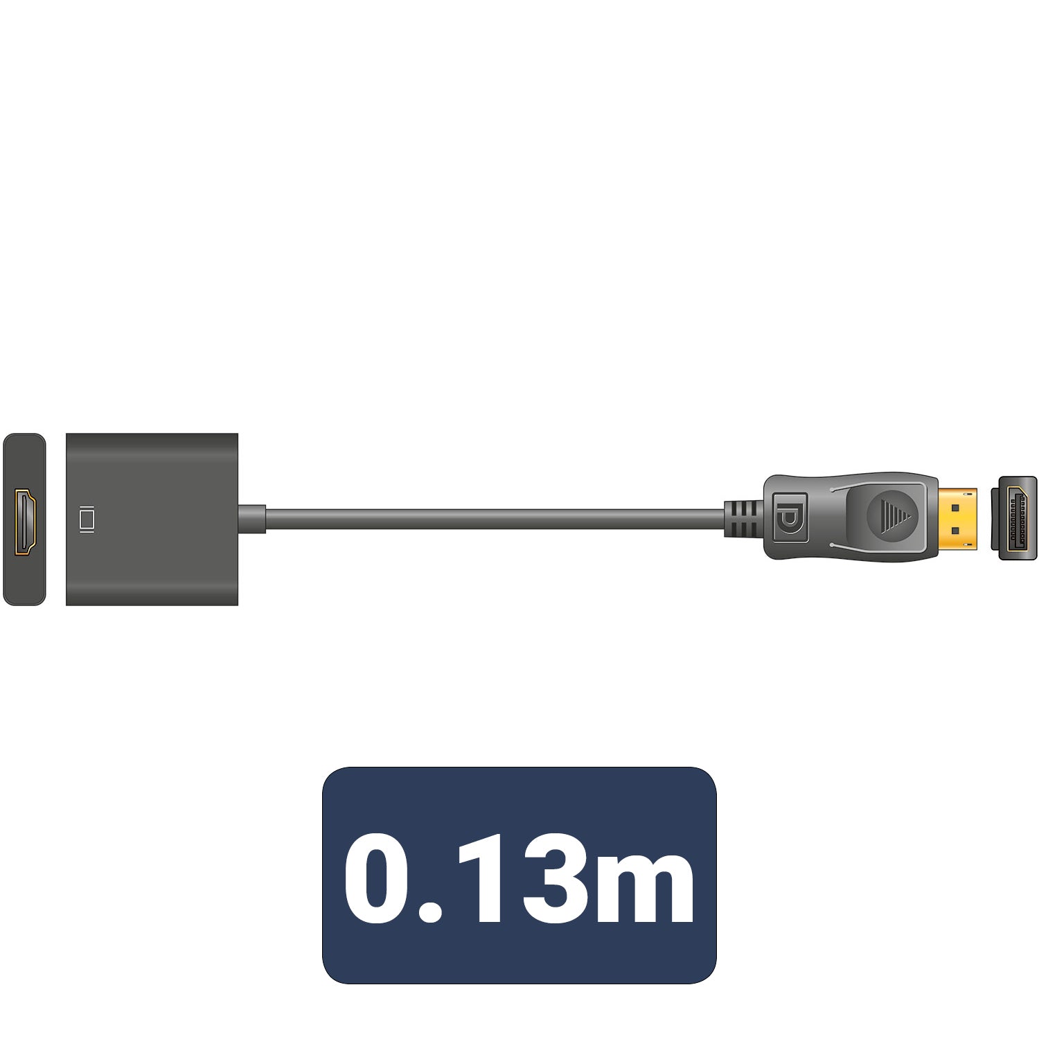 AV:Link Adaptor Lead Display Port Plug - HDMI Socket 0.2m - view 4