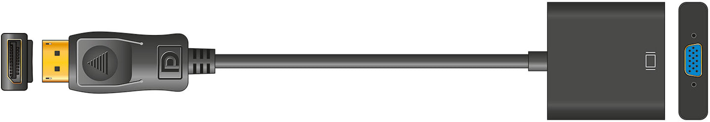 AV:Link Adaptor Lead Display Port Plug – VGA Socket - view 4