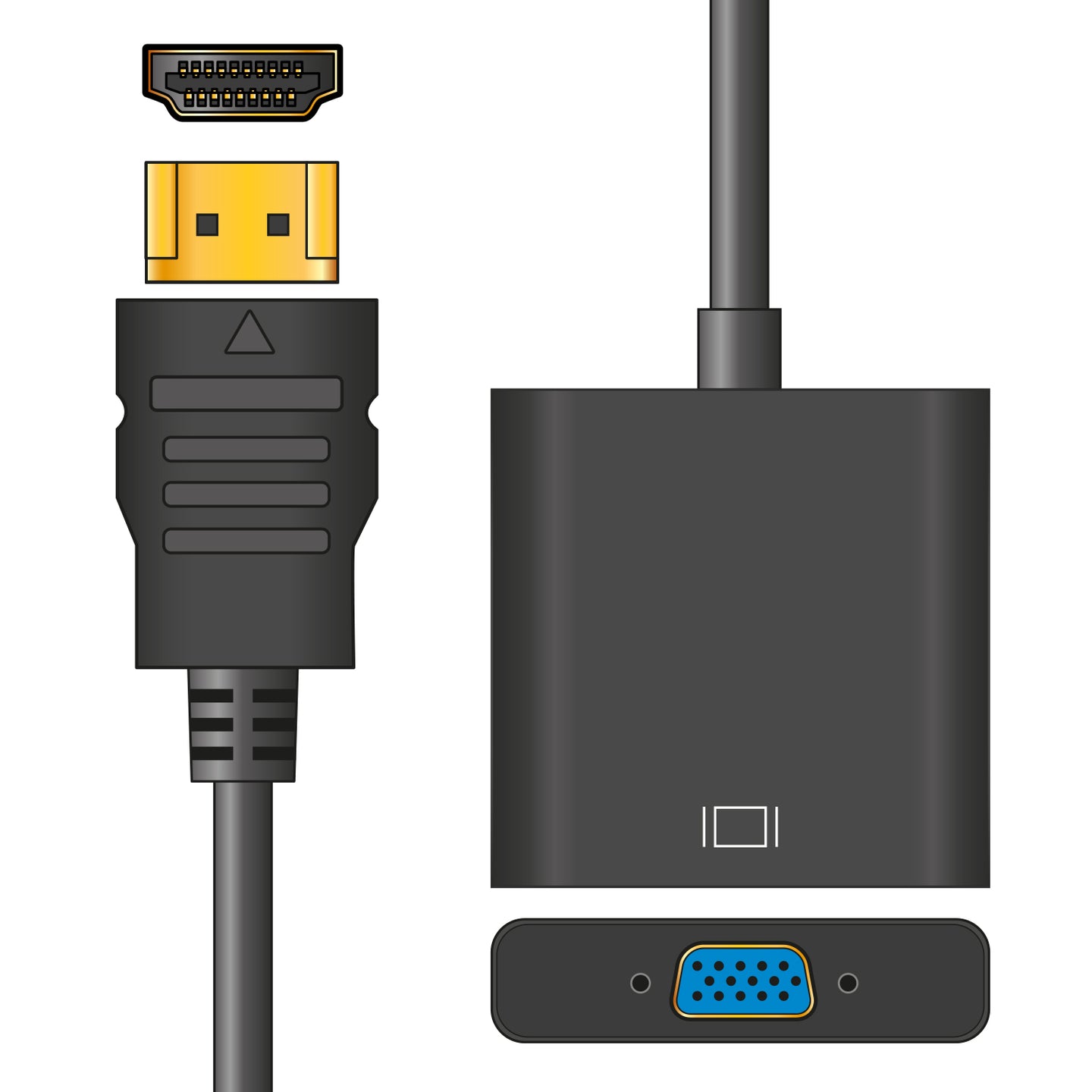 AV:Link Adaptor Lead HDMI Plug to VGA Socket