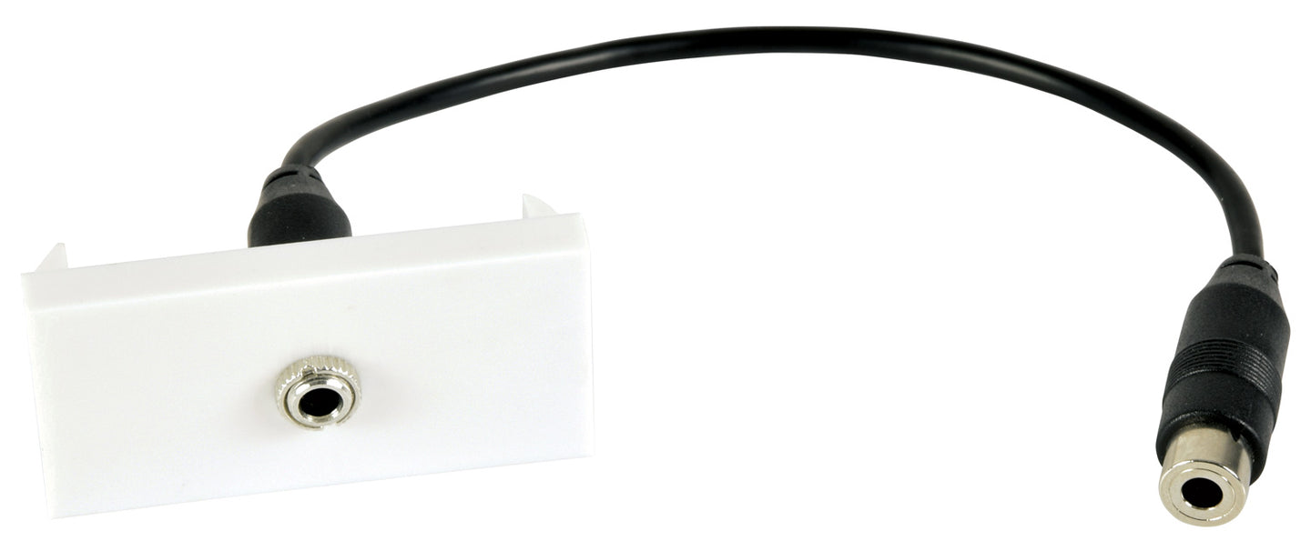AV:Link Wall Plate Module - 3.5 Stereo Jack to Female Fly-lead
