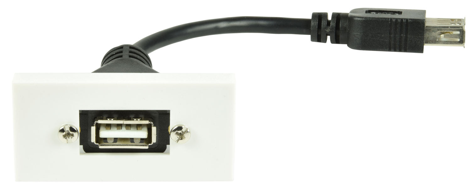 AV:Link Wall Plate Module - USB2.0 Type-A Socket to Female Tail - view 2