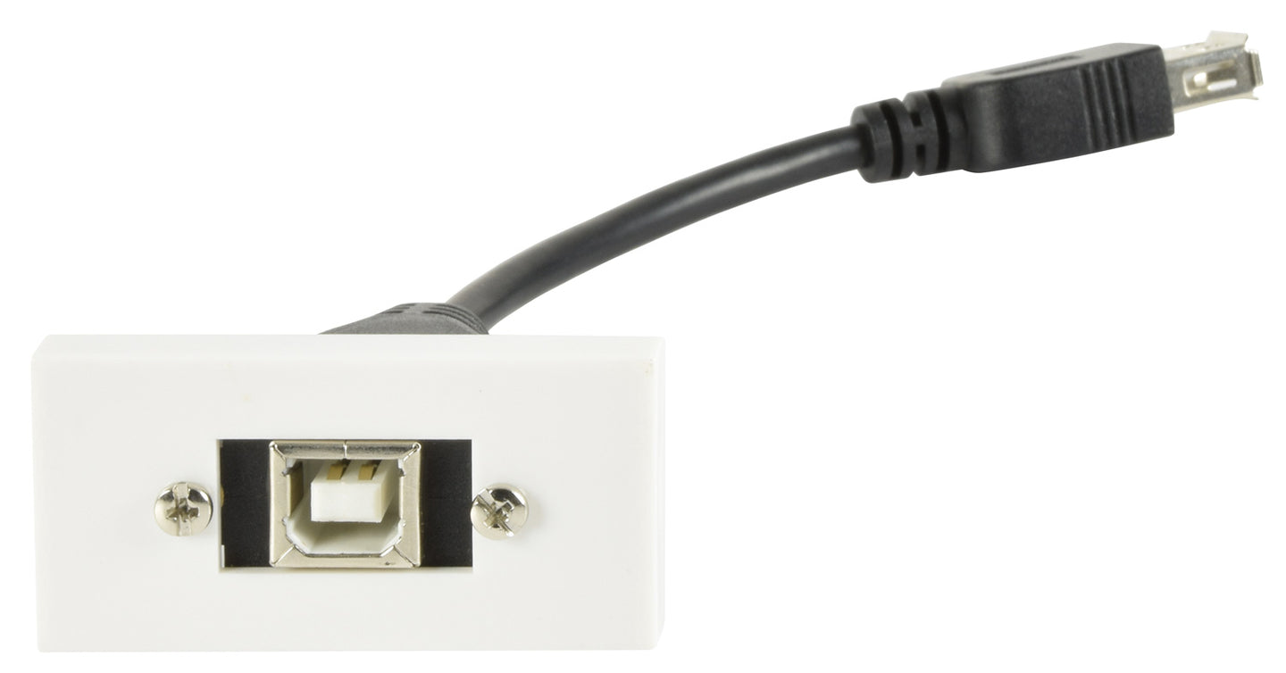 AV:Link Wall Plate Module - USB2.0 Type-B Socket to Female Type-A Tail - view 2