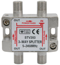 Mercury 3-way satellite F splitter