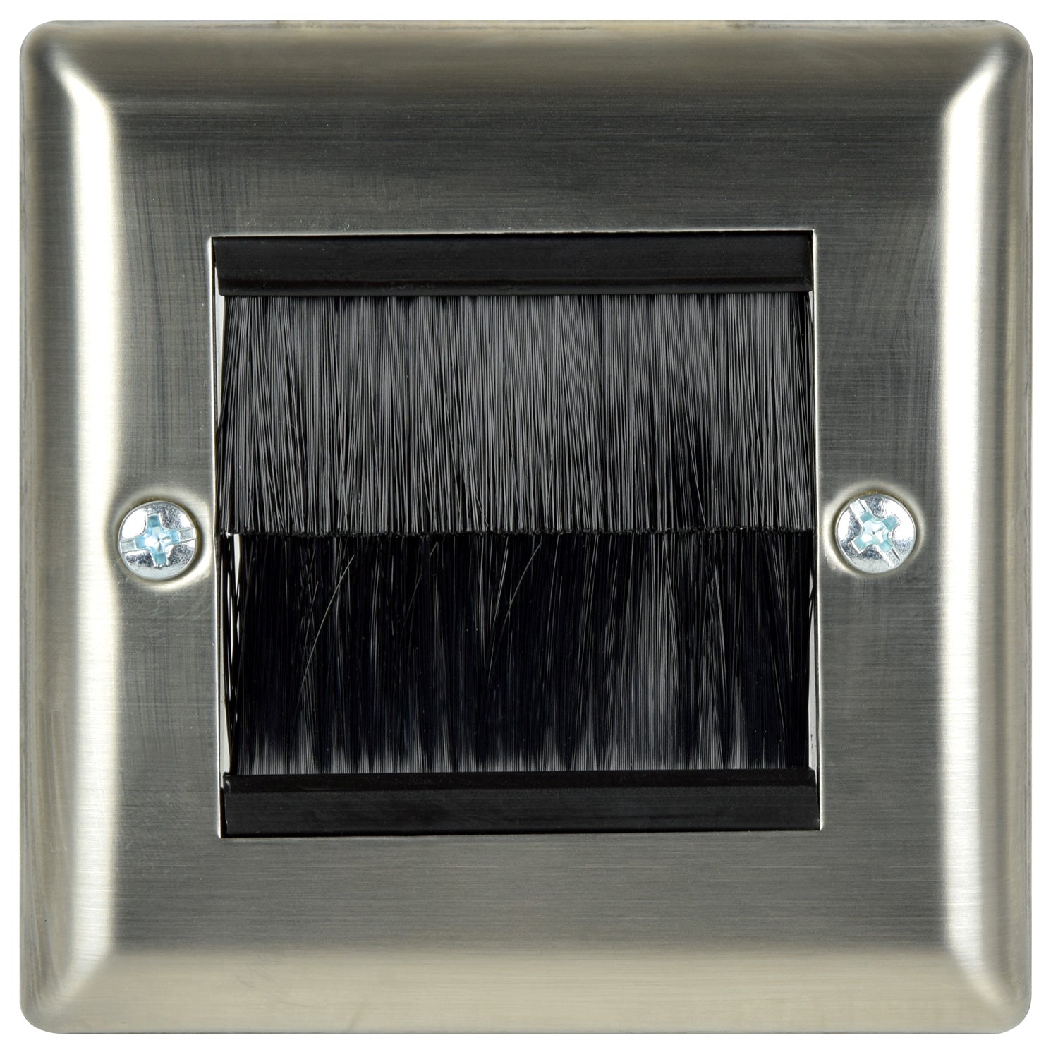 AV:Link Brush Wallplate 1G Steel