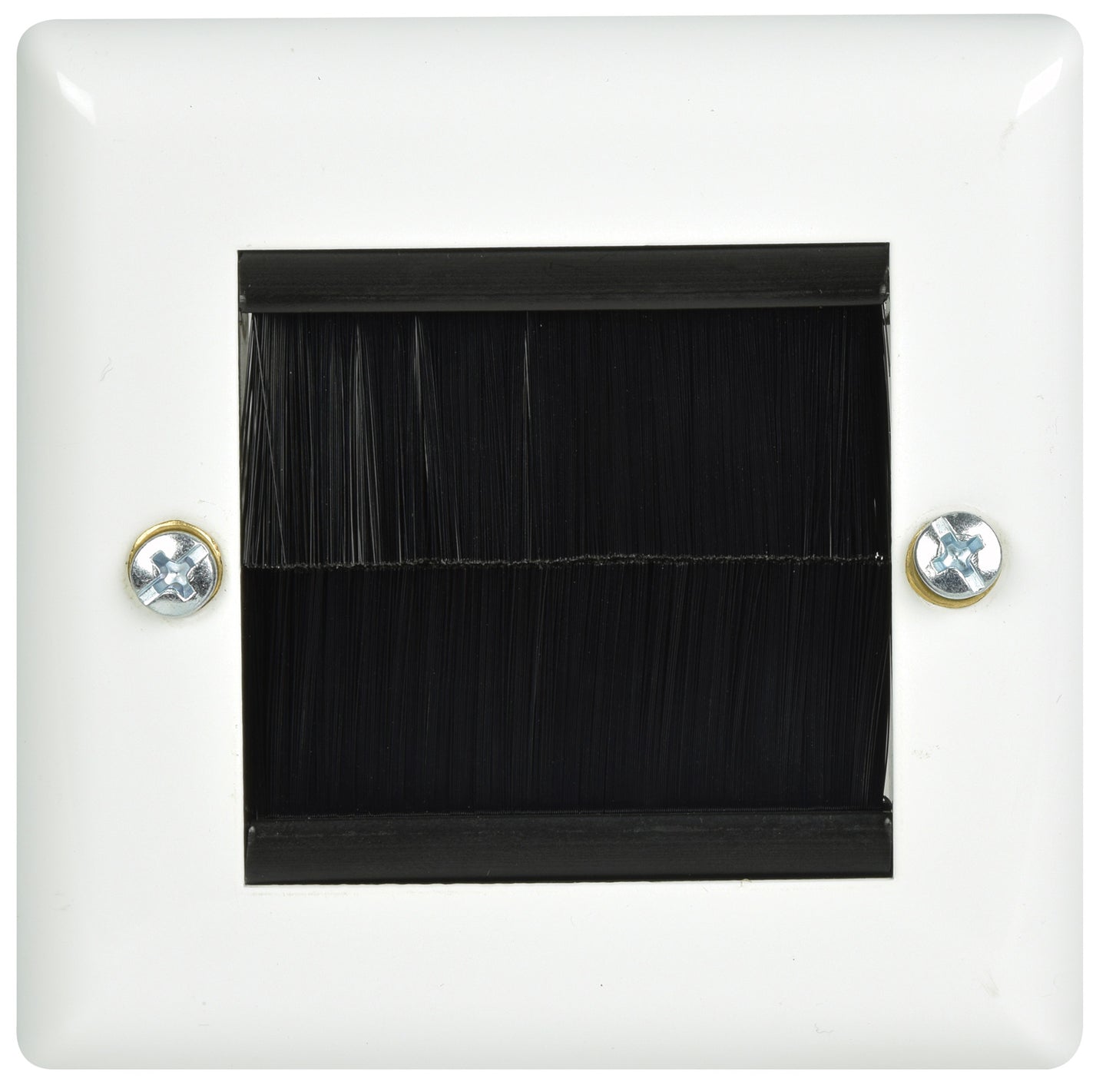 AV:Link Brush Wallplate 1G White Steel