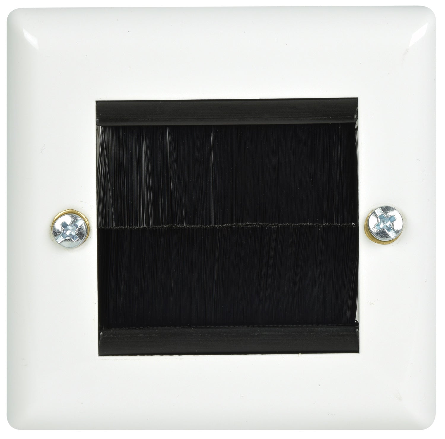 AV:Link Brush Wallplate 1G White Steel