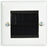 AV:Link Brush Wallplate 1G White Steel