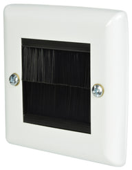 AV:Link Brush Wallplate 1G White Steel - view 2