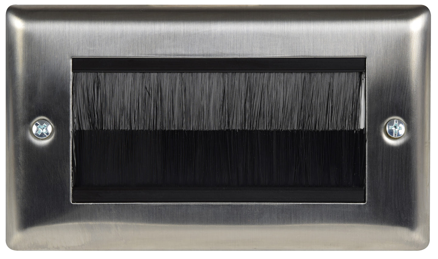 AV:Link Brush Wallplate 2G Steel