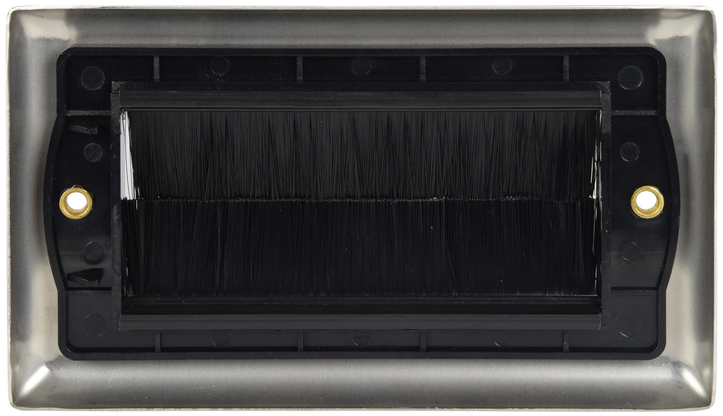 AV:Link Brush Wallplate 2G Steel - view 3