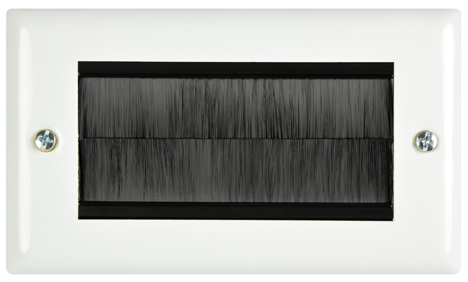 AV:Link Brush Wallplate 2G White Steel