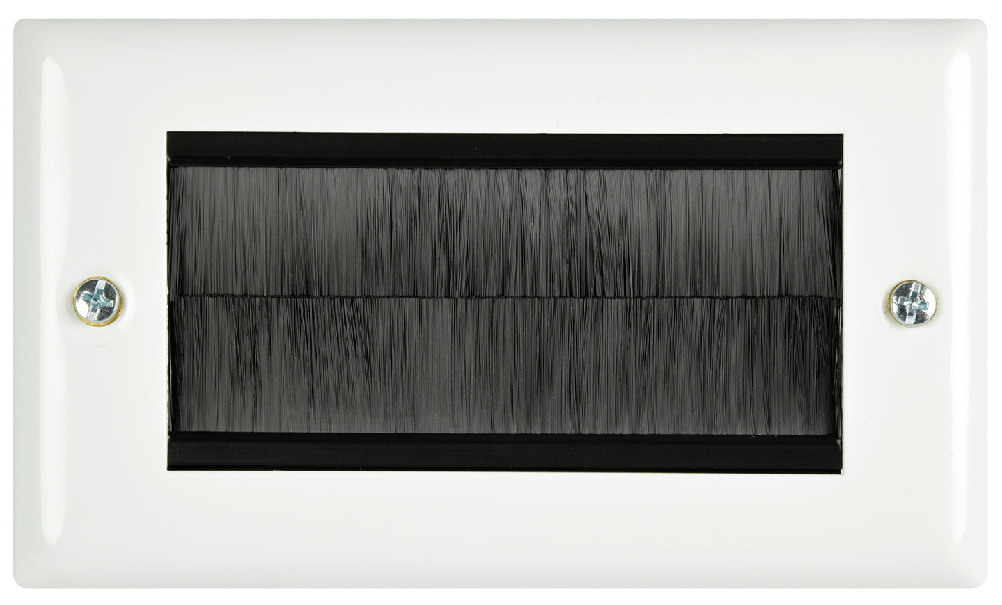 AV:Link Brush Wallplate 2G White Steel