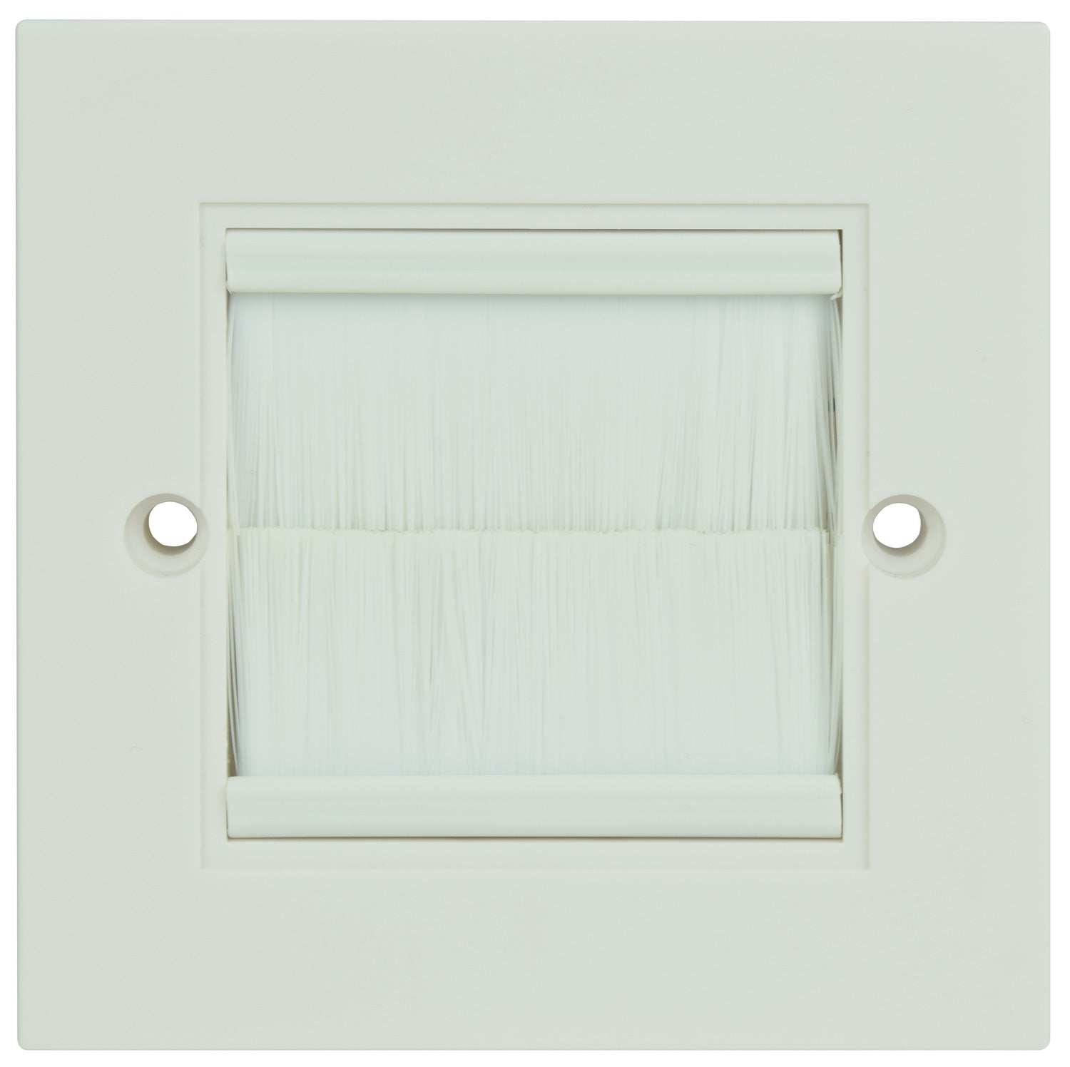 AV:Link White Single Gang Wallplate Brushes - view 2