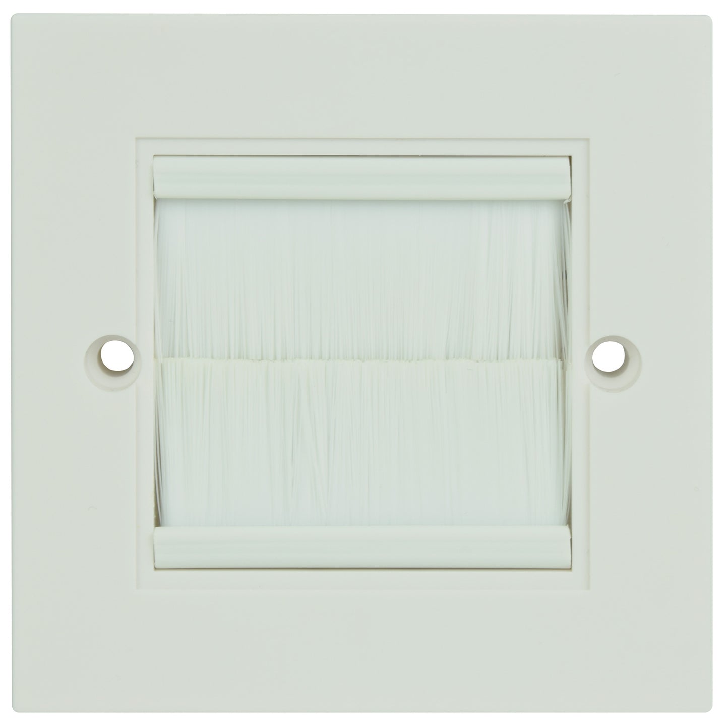 AV:Link White Single Gang Wallplate Brushes - view 2