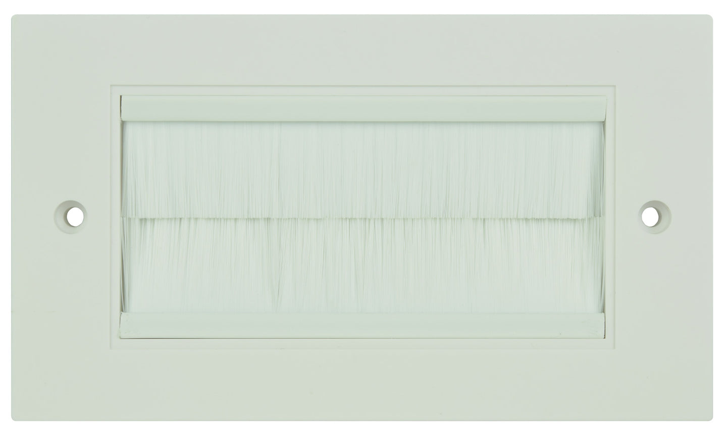 AV:Link White Double Gang Wallplate Brushes - view 2