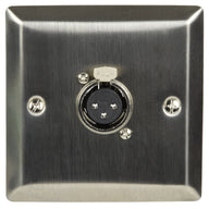 AV:Link Steel Wallplate with XLR Socket