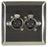 AV:Link Steel Wallplate with Twin XLR Sockets