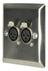 AV:Link Steel Wallplate with Twin XLR Sockets - view 2