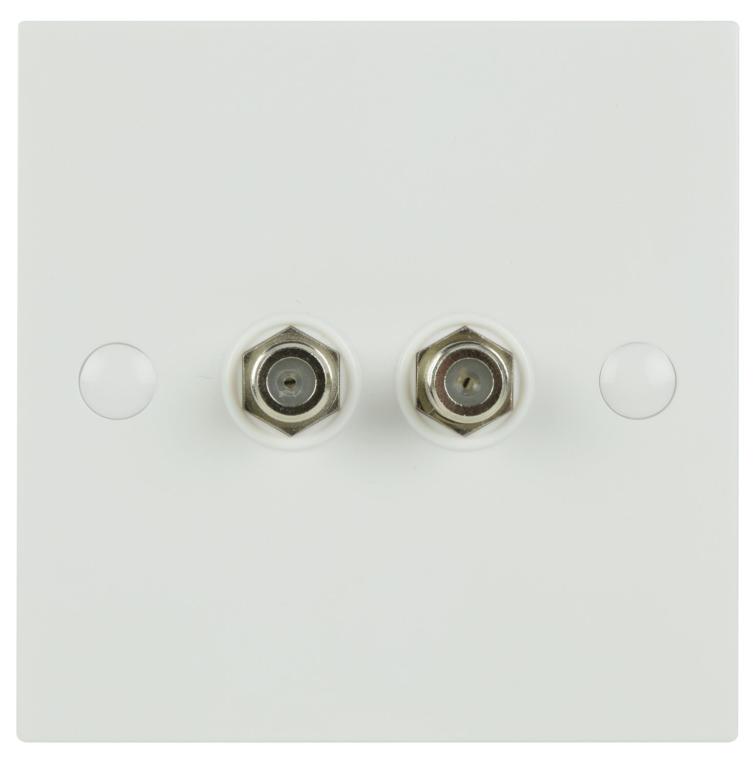 AV:Link Double Low Loss F Connector Wallplate