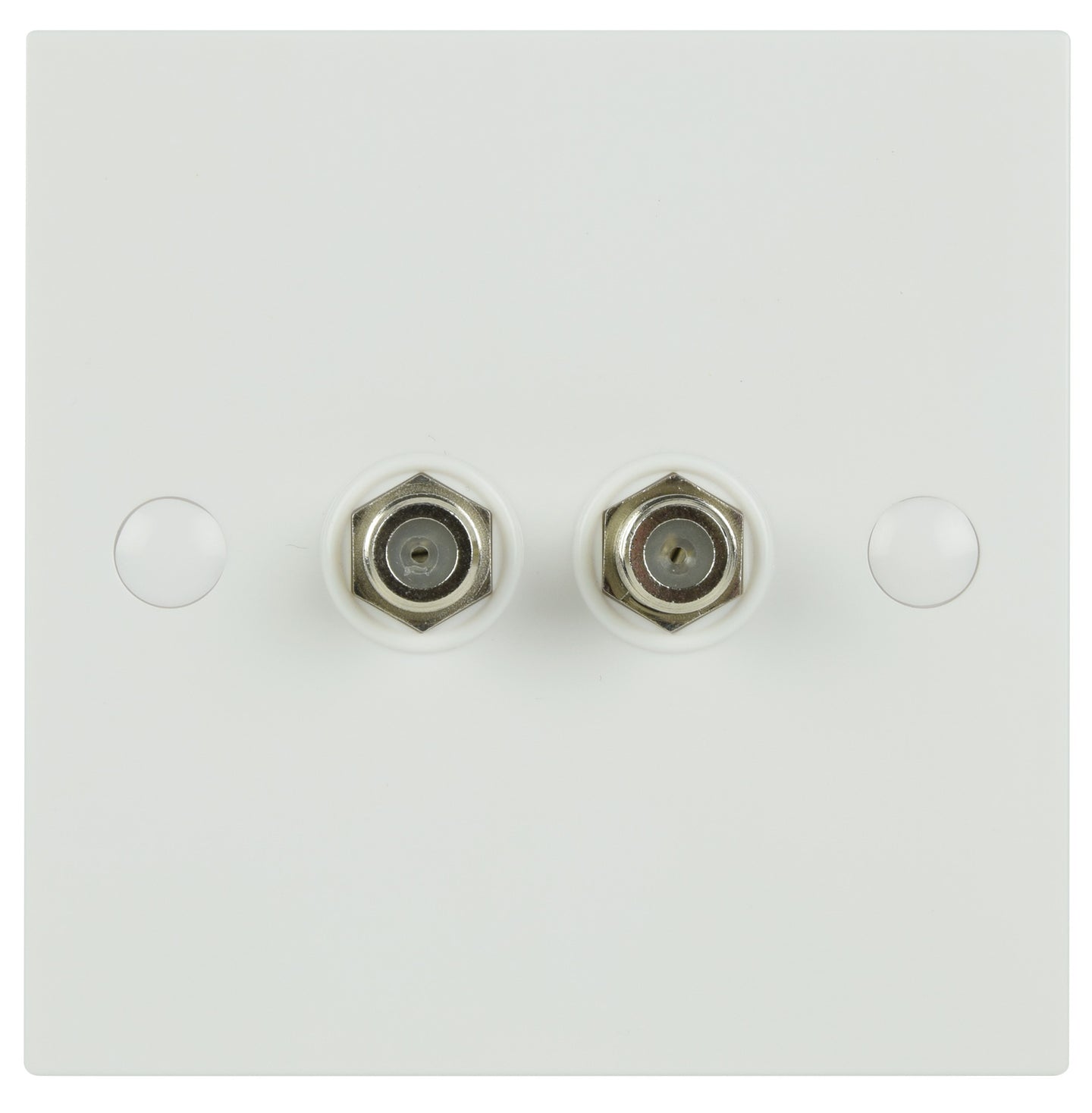 AV:Link Double Low Loss F Connector Wallplate