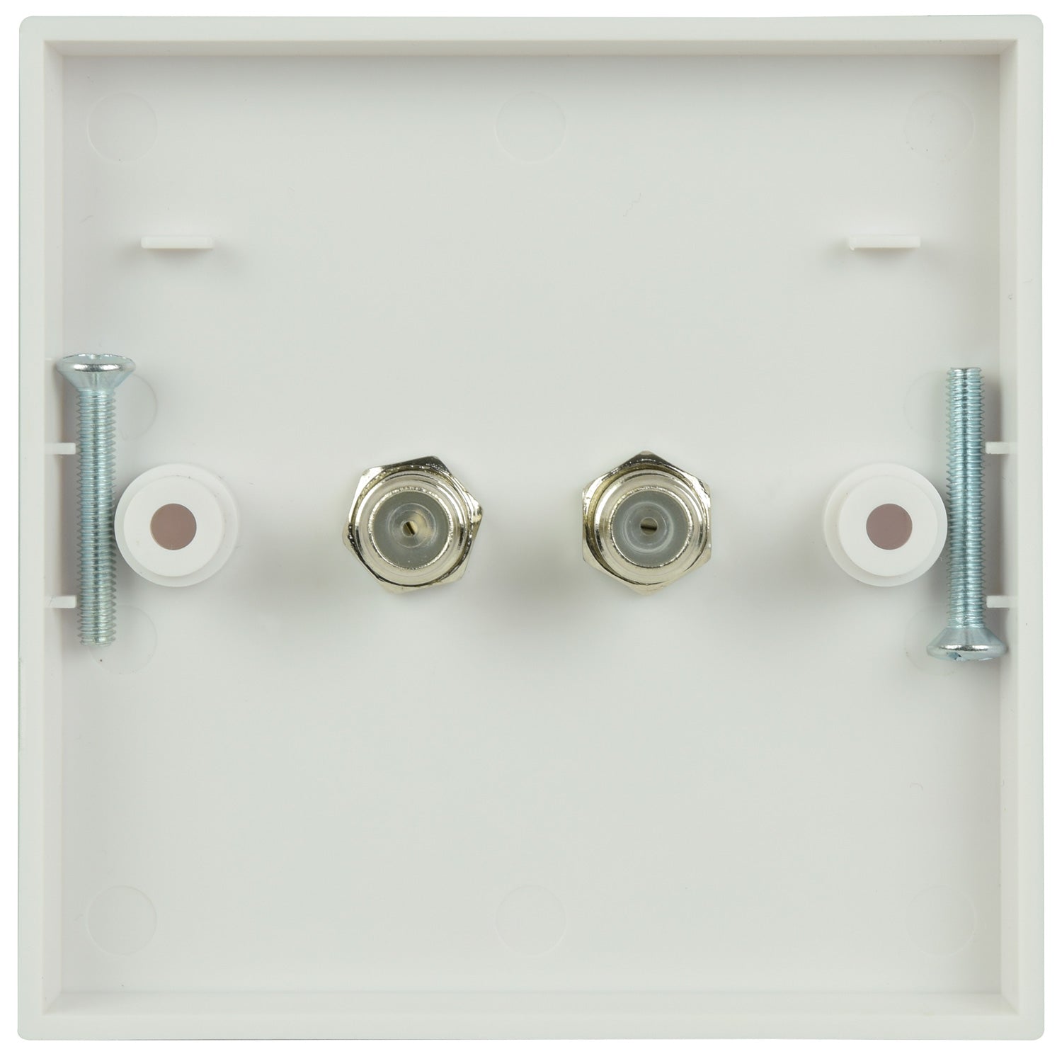 AV:Link Double Low Loss F Connector Wallplate - view 3