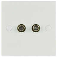 AV:Link Double F-Type Screw Wallplate