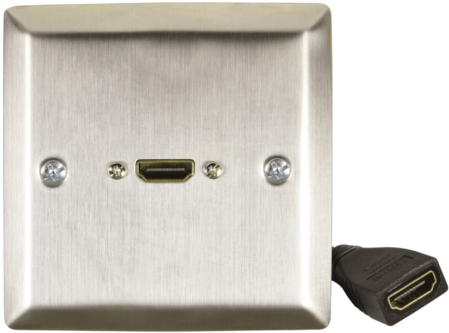 AV:Link Steel HDMI Wallplate with Female Tail