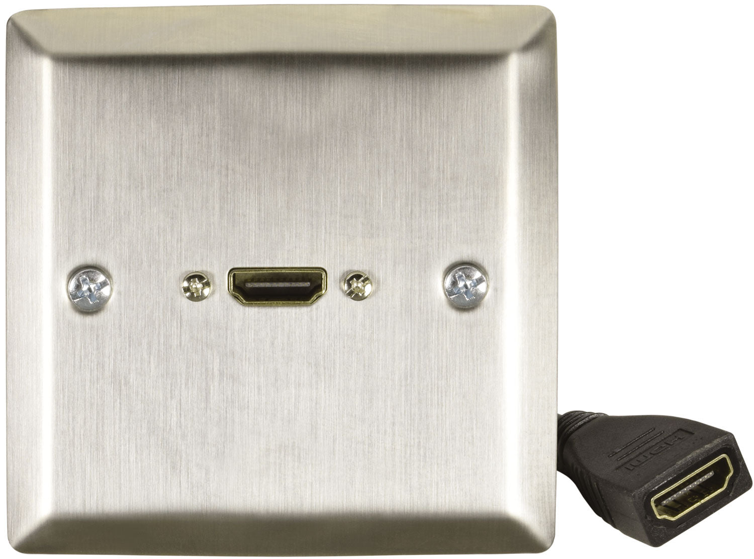 AV:Link Steel HDMI Wallplate with Female Tail