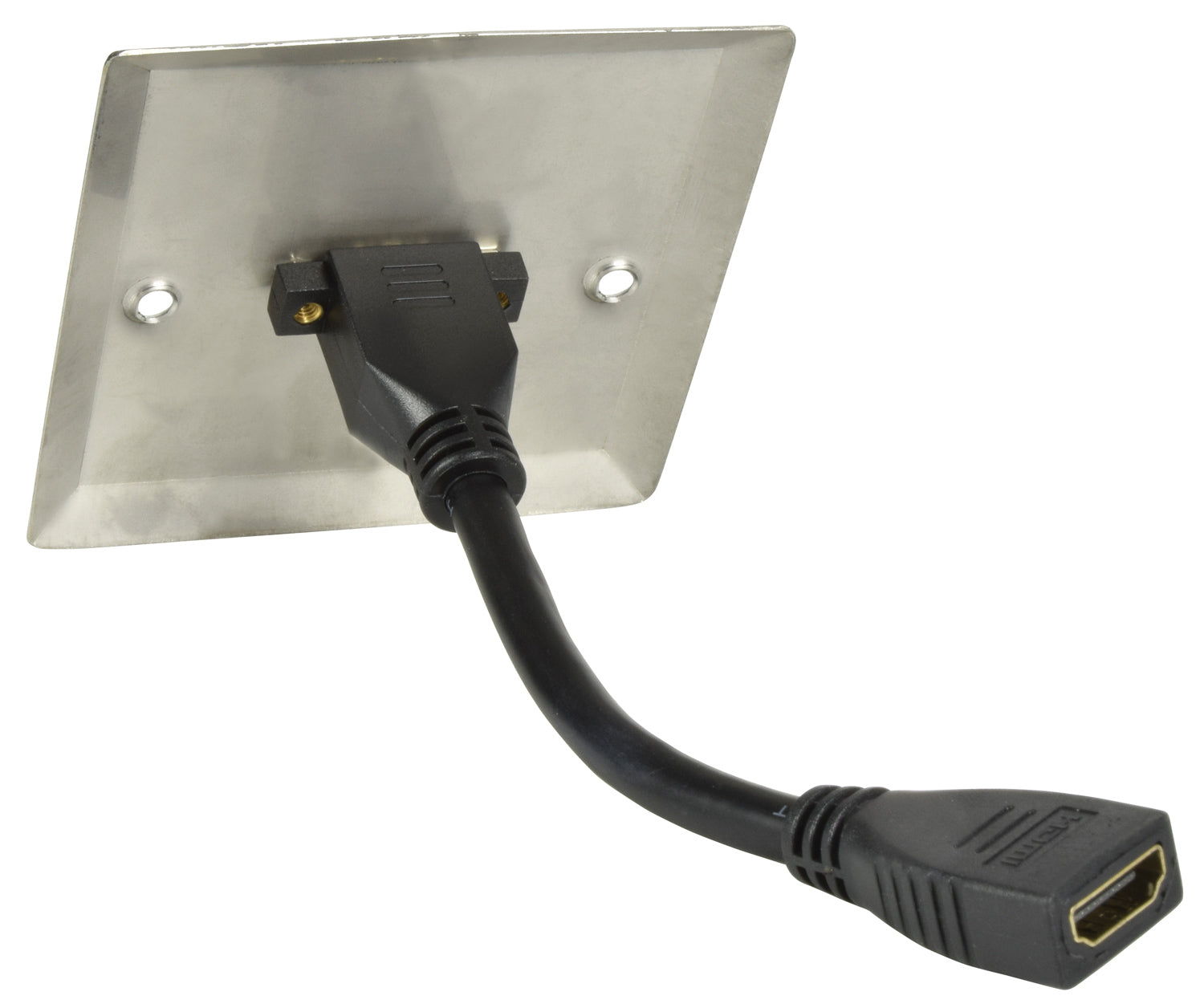 AV:Link Steel HDMI Wallplate with Female Tail - view 3