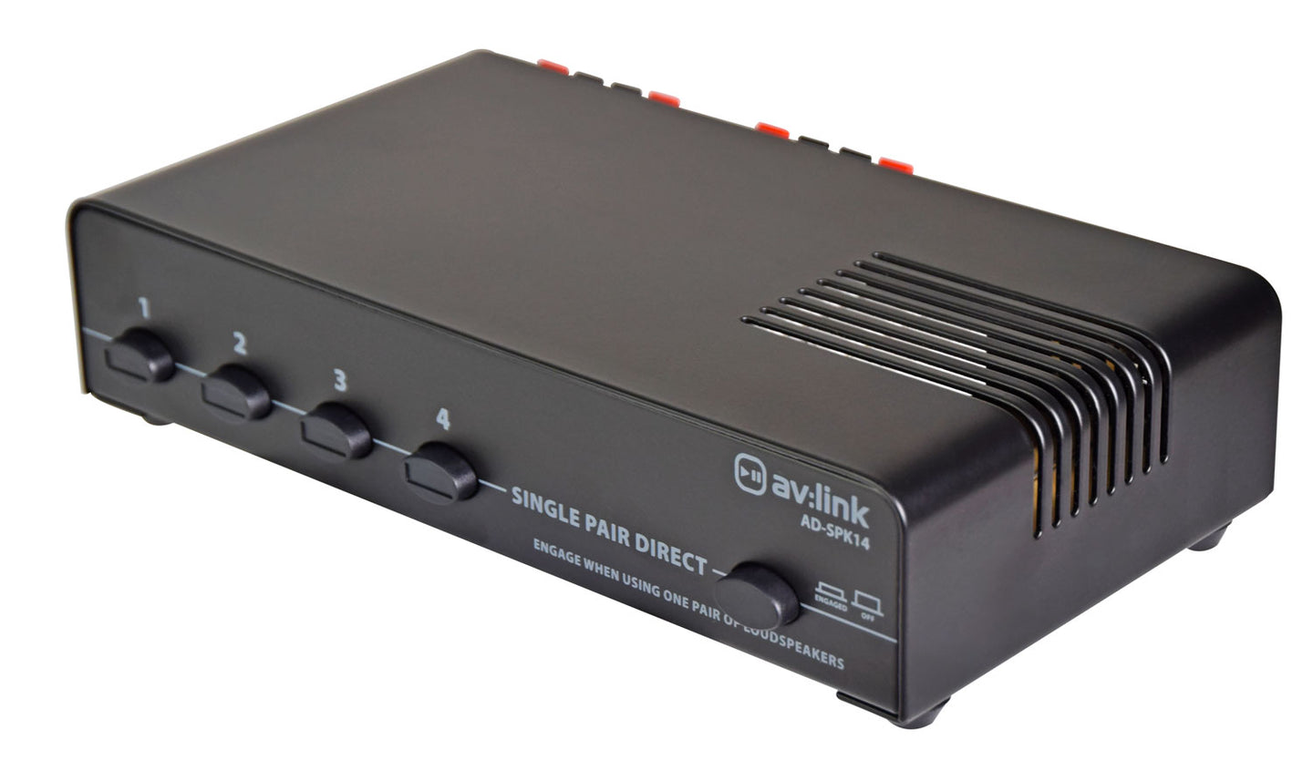 AV:Link 4 Way Protected loudspeaker switcher - view 2