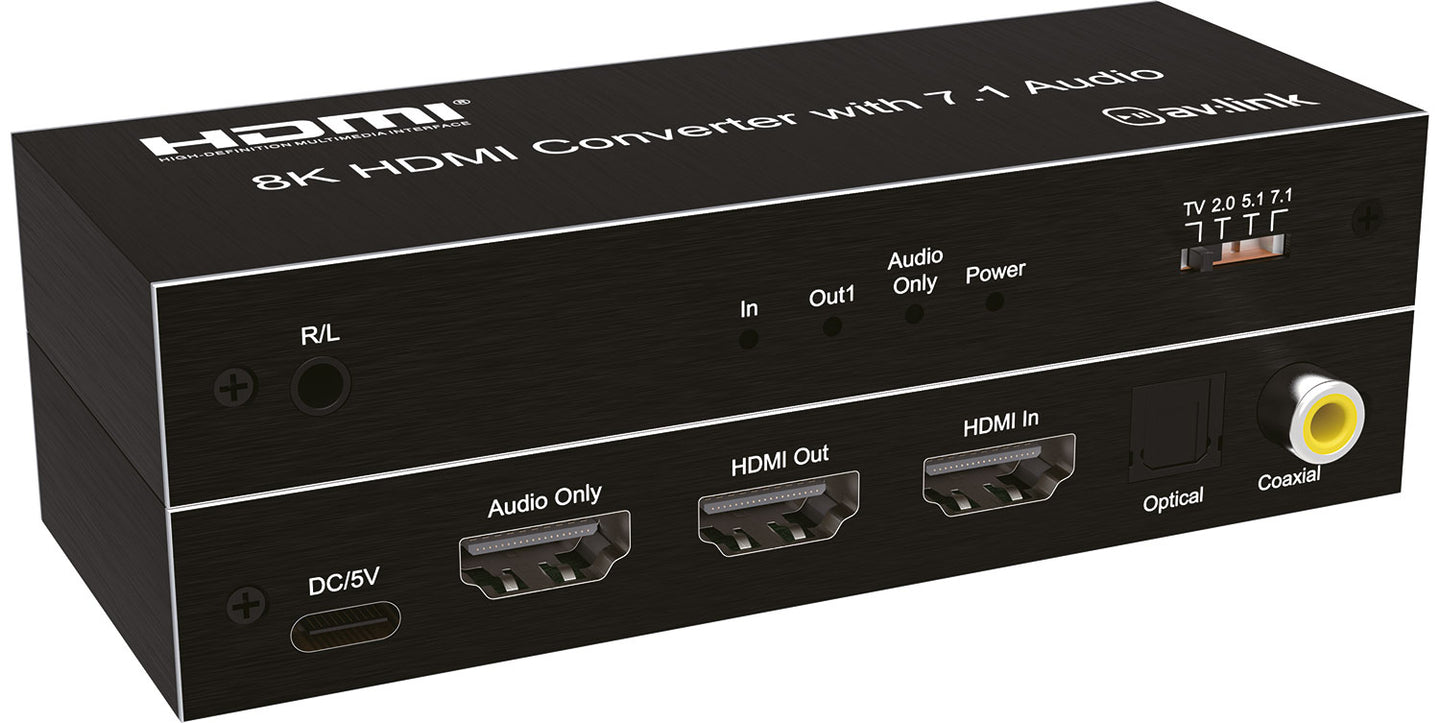 AV:Link 8K HDMI Audio Extractor