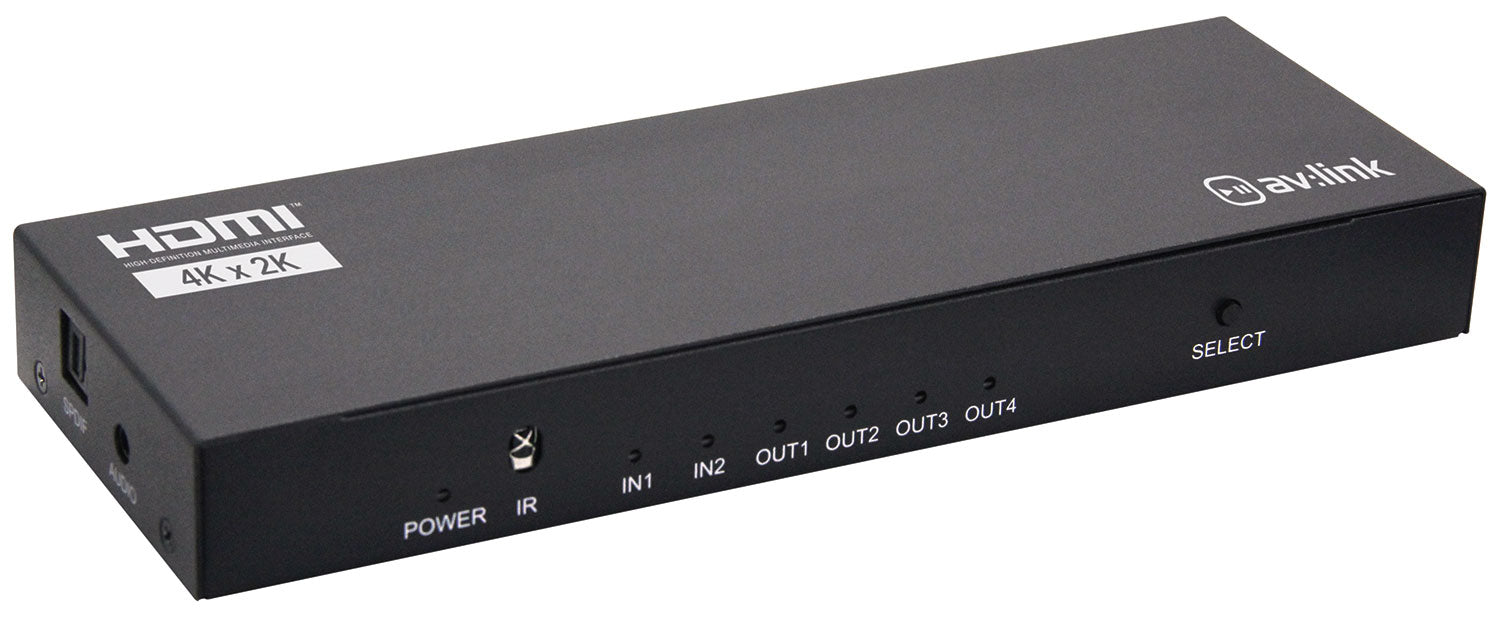 AV:Link HDMI Switch/Splitter 2x4