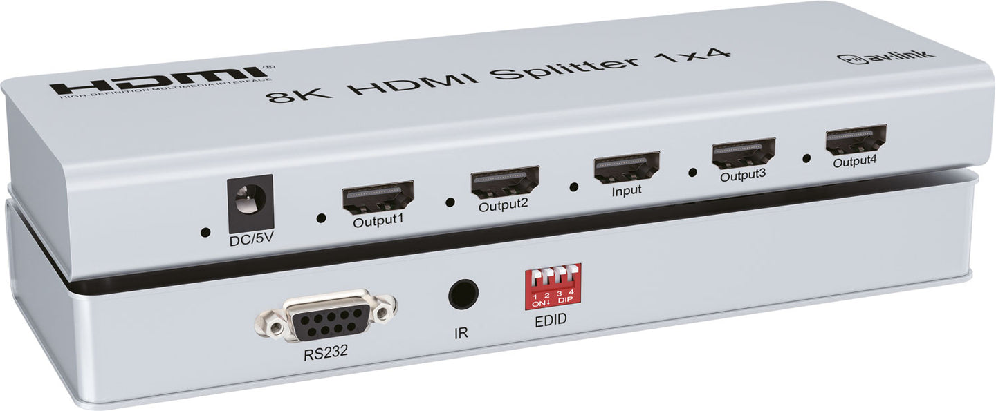 AV:Link 8K HDMI Splitter 1x4 - view 2