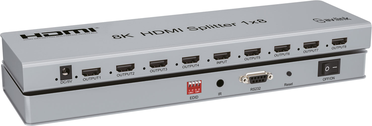 AV:Link 8K HDMI Splitter 1x8 - view 2