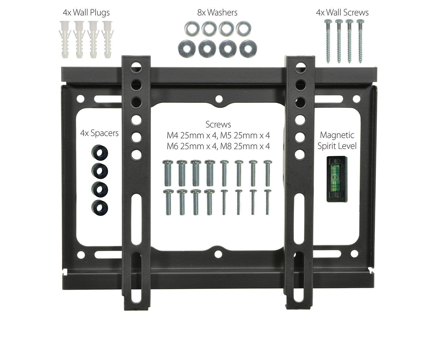 AV:Link Standard TV/monitor fixed wall bracket VESA 200x200 17" - 45" - view 9