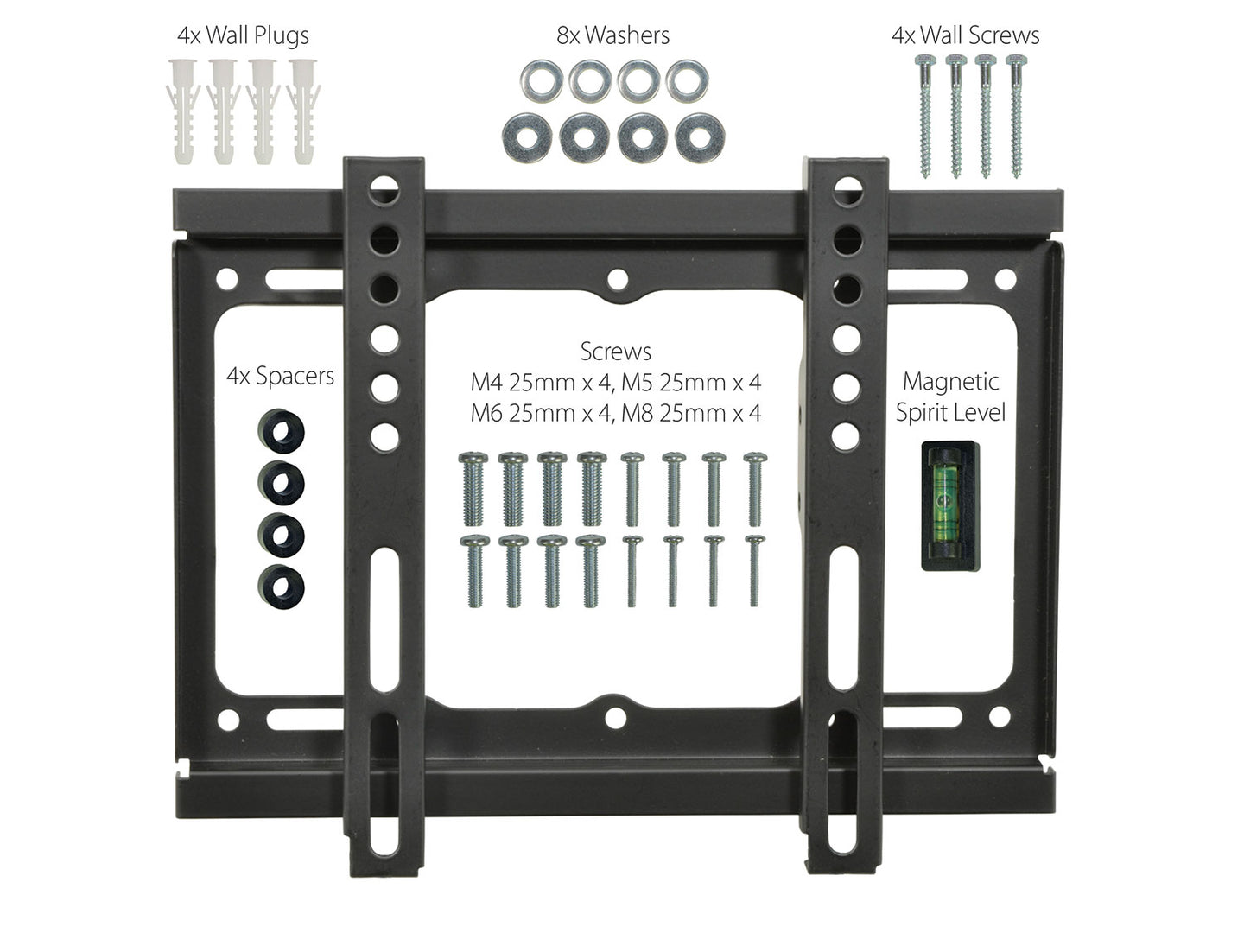 AV:Link Standard TV/monitor fixed wall bracket VESA 200x200 17" - 45" - view 9