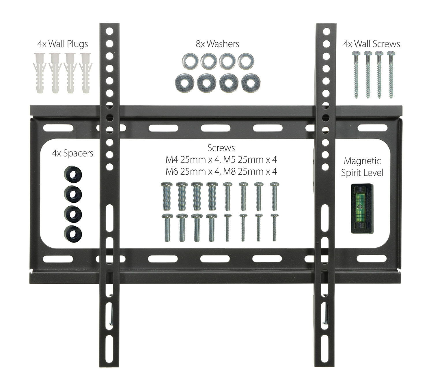 AV:Link Standard TV/monitor fixed wall bracket VESA 400x400 26" - 65" - view 10