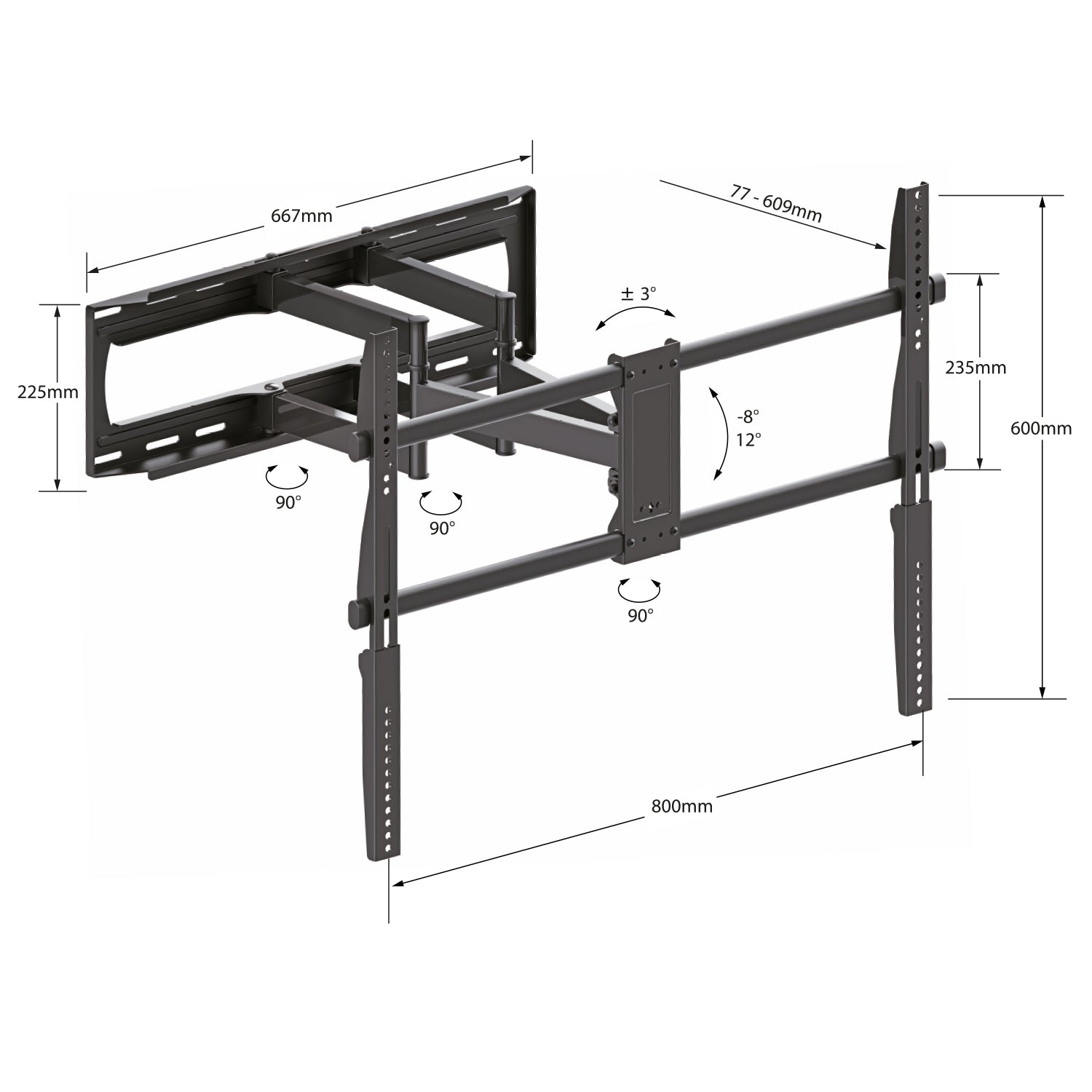 AV:Link Slim Full Motion XL TV Bracket - view 5