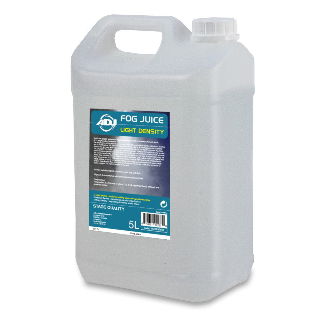 ADJ Fog Juice 1 Light 5 Litre (Shipped in 4's) - Main View