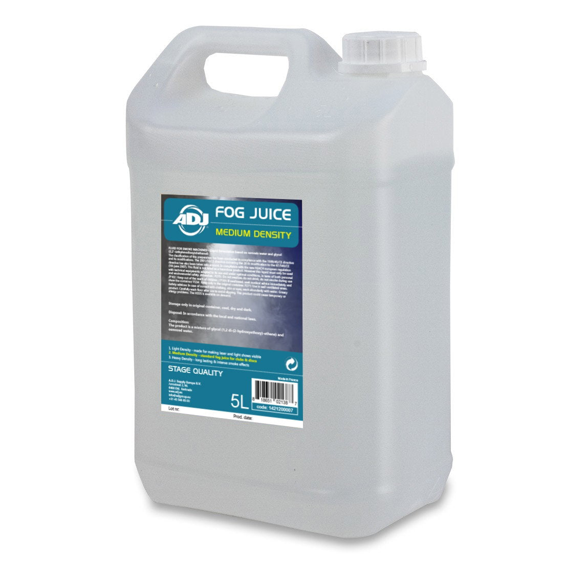 ADJ Fog Juice 2 Medium 5 Litre (Shipped in 4's) - Main View