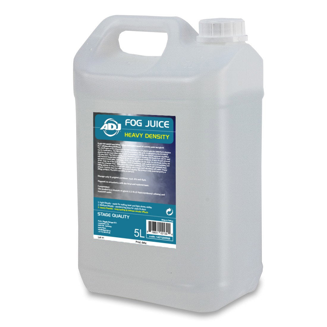 ADJ Fog Juice 3 Heavy 5 Litre (Shipped in 4's) - Main View
