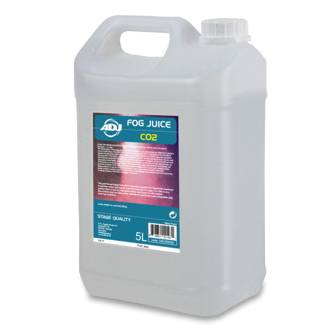 ADJ Fog Juice CO2 5 Litre (Shipped in 4's) - Main View