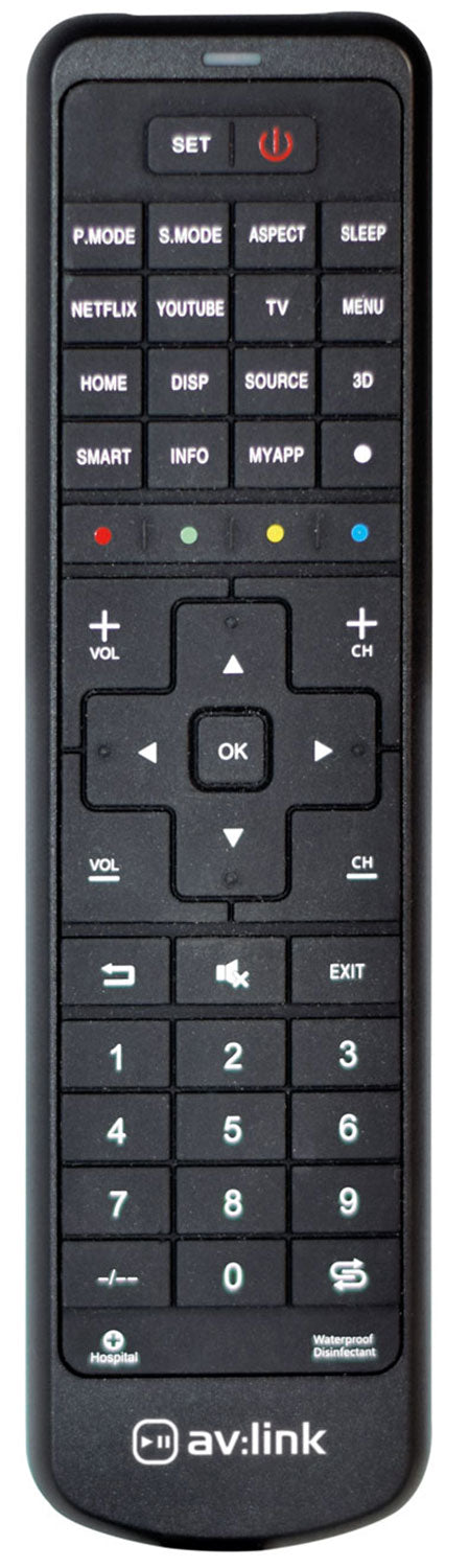 AV:Link Universal Rugged TV Remote Control