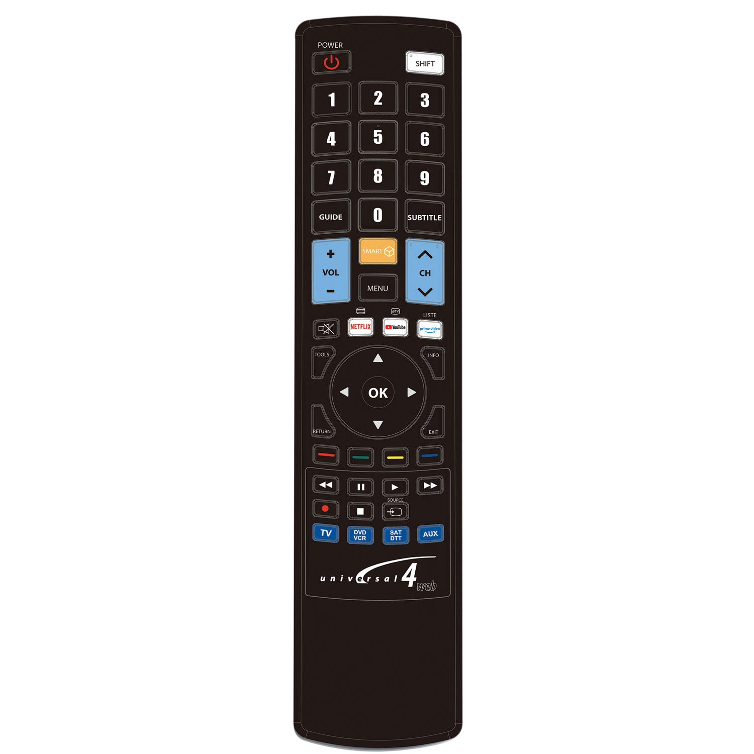 Unbranded Universal 4 Device Remote Control (Web)
